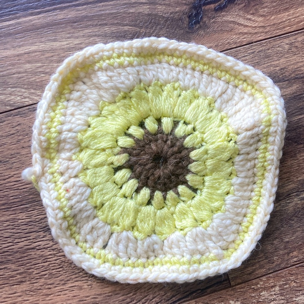 Handmade Large Crochet Sunflower Coaster